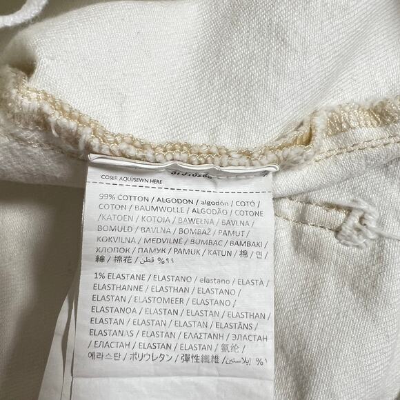 Mango Clea High Waisted Denim Shorts Natural 4"‎ Inseam Size 12 Beach Festival - Picture 5 of 7